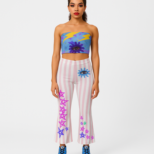 Stardust Aura High Waisted Flared Pant Leggings