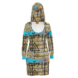 Brick Sigil “One” Pattern Brick Code Hoodie Dress One God Way