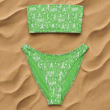 Green Glam Night Swimwear Eco Glam Bandeau Bikini